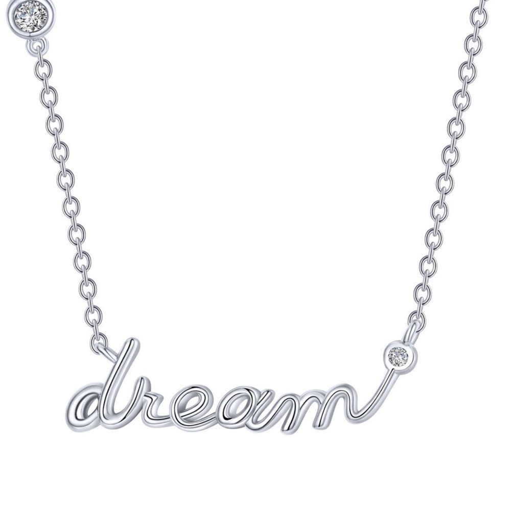 LaFonn dream pendant necklace 925 silver simulated diamond accents